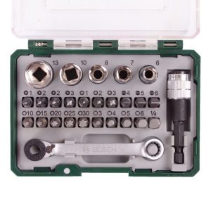 مجموعه 27 عددی سری بکس و پیچ گوشتی بوش مدل 2607017160